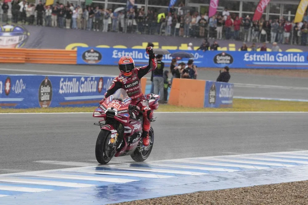Marc Márquez tras llevarse la victoria al Sprint en Jerez
