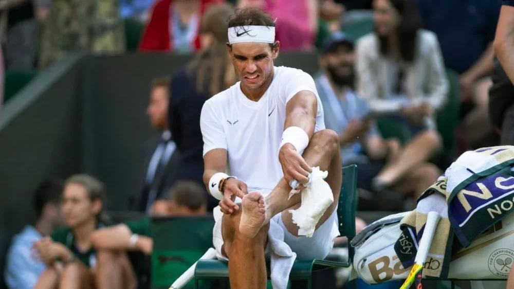 Nadal durante una edición de Wimbledon